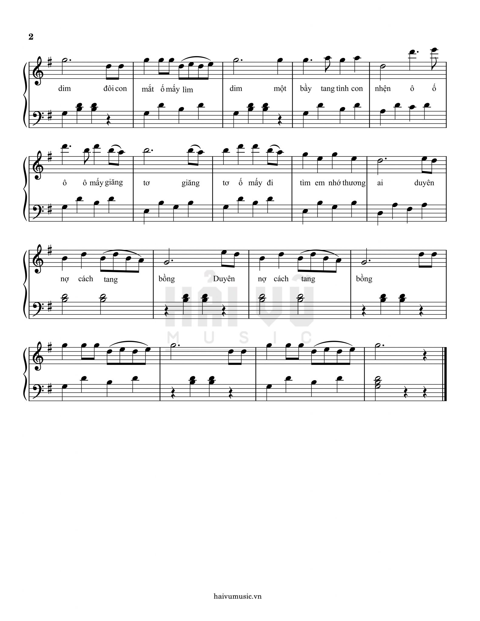 Trống Cơm Sheet Piano - Piano Biên Hòa
