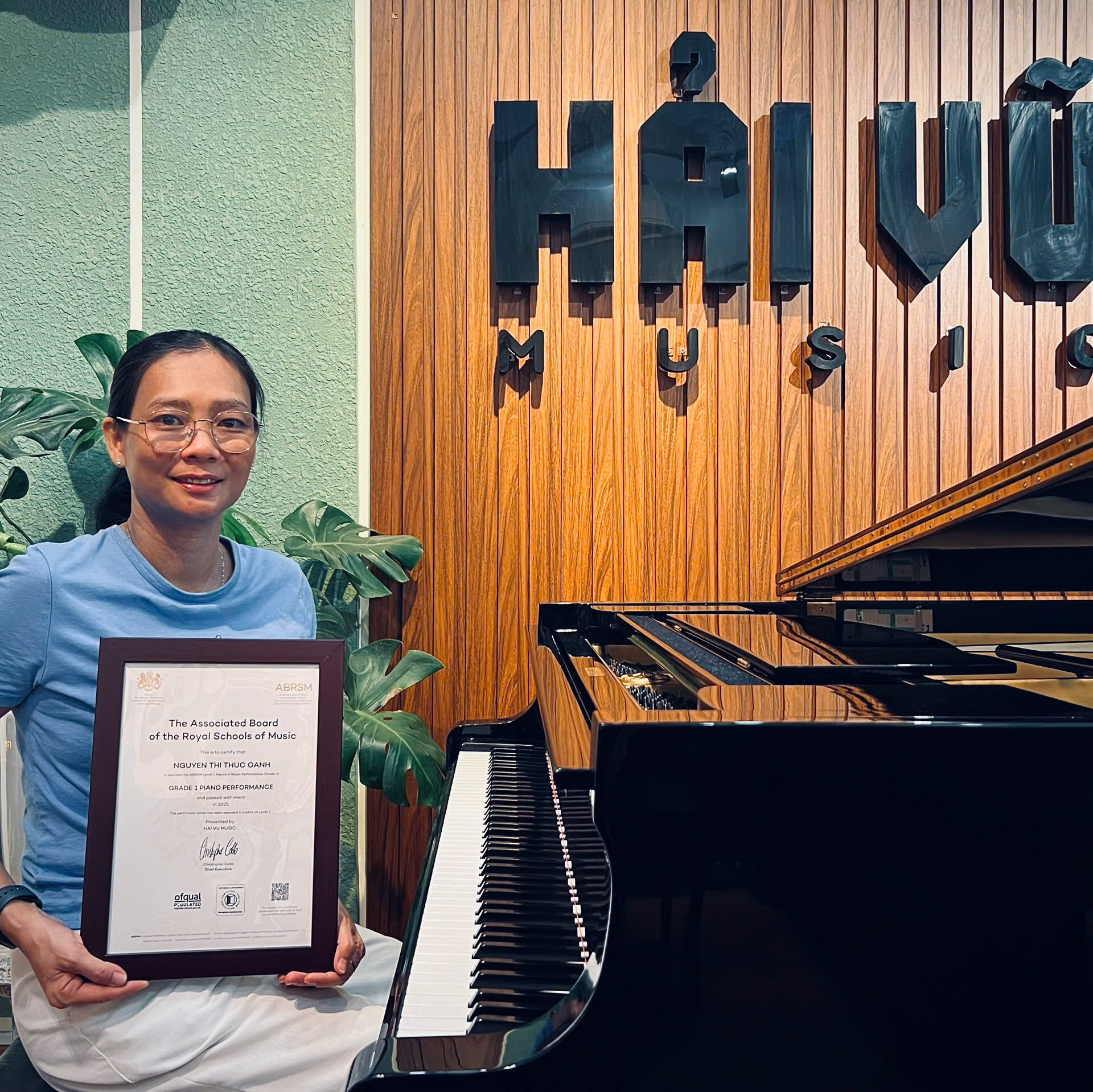CHÚC MỪNG CHỊ THỤC OANH– HOÀN THÀNH GRADE 01 ABRSM